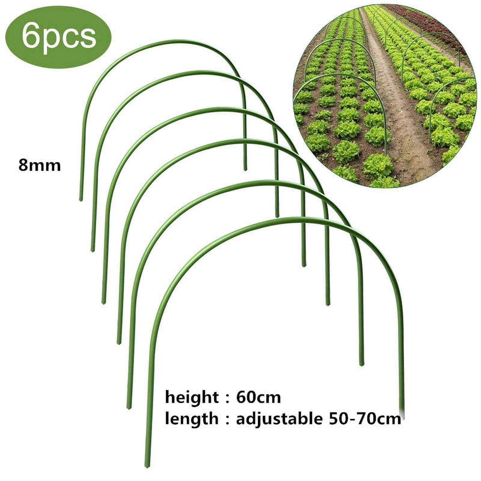 MageCrux 6Pcs Greenhouse Hoops Plant Hoop Grow Garden Tunnel Hoop