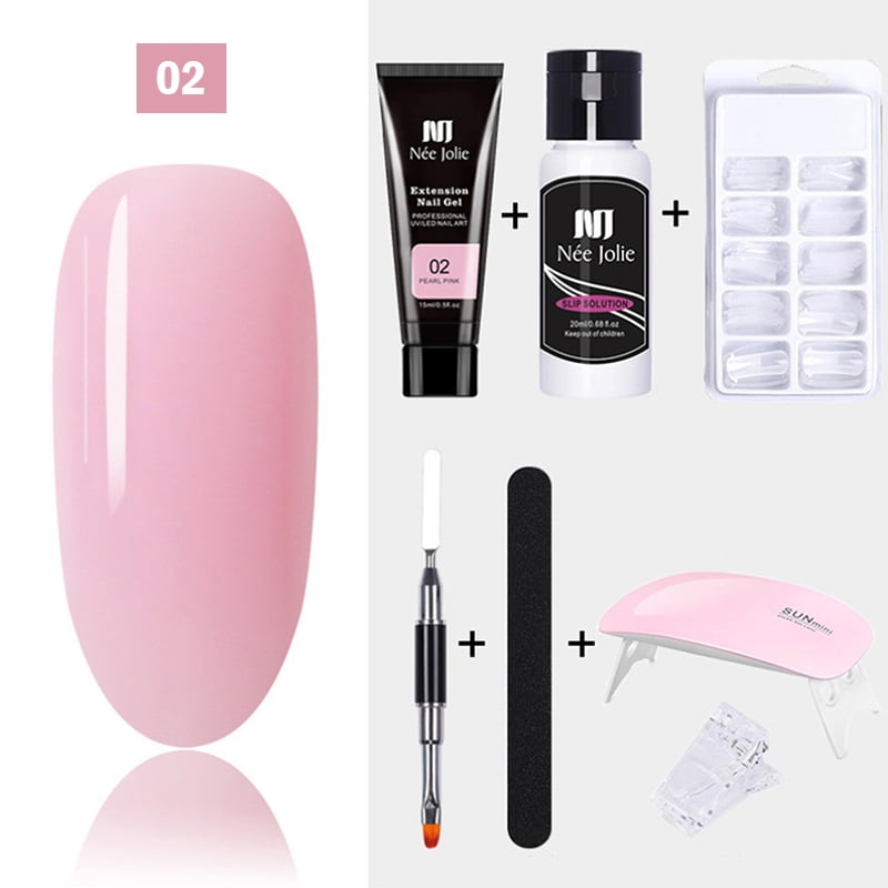 FZANEST Rubber Base Gel For Nails Kit,Base Color Gel Nail Polish Milky Pink  Sheer Nude Nature Gel In a Bottle Set, Extension Gel Polish 7.5ml*6 