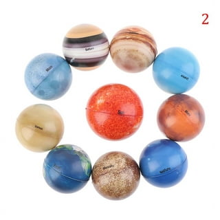 Cute Solar System Bouncy Ball Toy Set - Educational Learning Toy - Outer Space Planets
