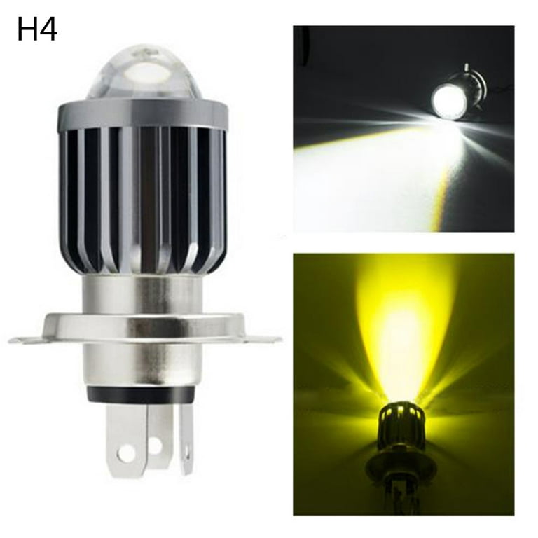 MageCrux H4/H6 BA20D Moto Led Motorcycle Headlight Bulbs Dual Color Hi/Lo  Beam Fog Lamp 