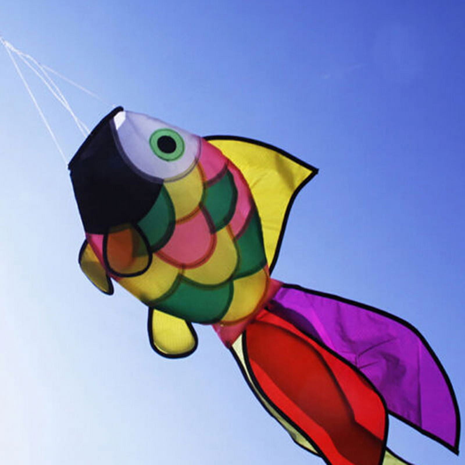MageCrux Rainbow Fish Kite Windsock Outdoor Garden Decor Kids Line