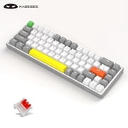 MageGee 60% Mechanical Gaming Keyboard, 68 Keys Compact Blue LED Backlit Gaming Keyboards, SKY68 Wired Ergonomic Mini Office Keyboard for Windows PC Gamer