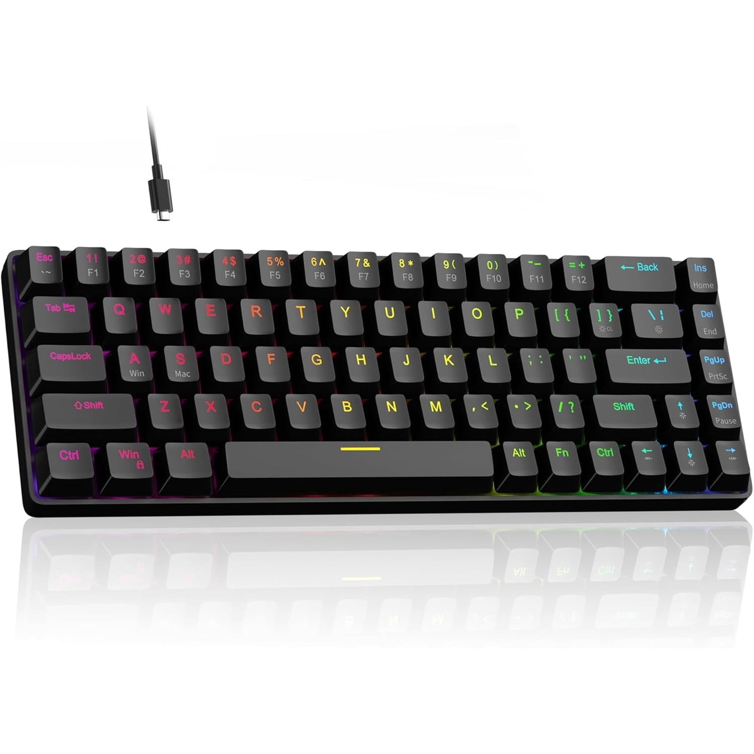 MageGee 60% Rapid Trigger Gaming Keyboard, Hall Effect Magnetic Switch, Actuation Point Adjustable, Hot Swappable RGB Backlit Wired Keyboard with Arrow Keys
