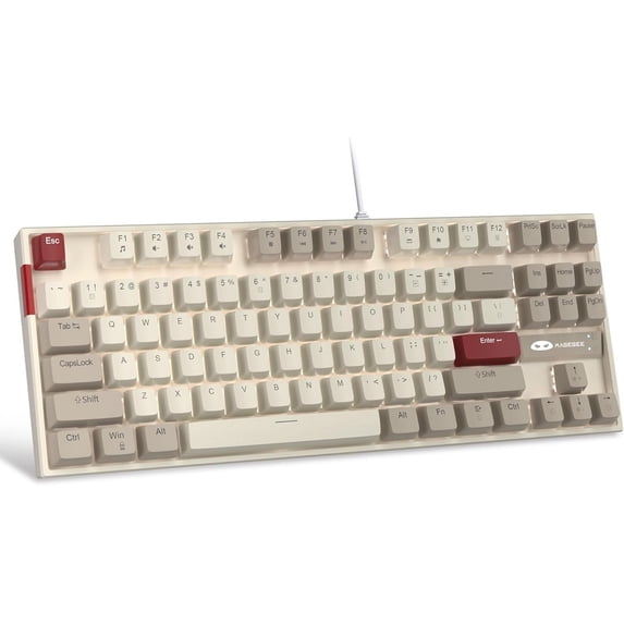 MageGee 75% Mechanical Gaming Keyboard, Blue Switch, LED Blue Backlit ...