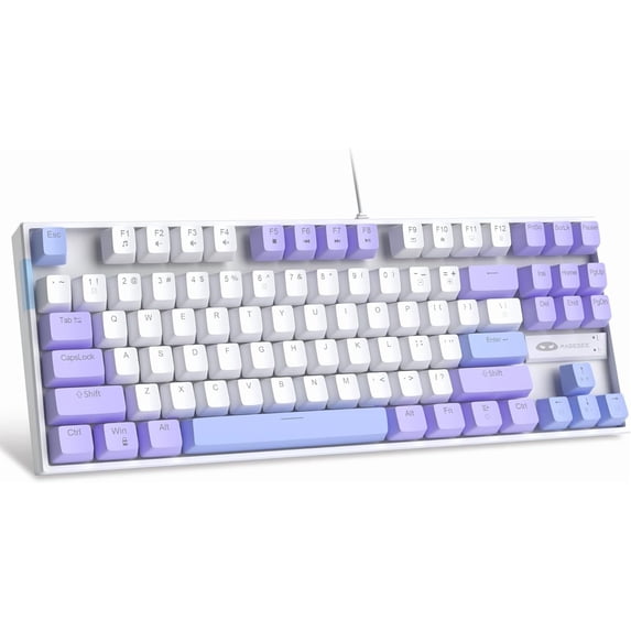 MageGee 75% Mechanical Gaming Keyboard, Blue Switch, LED Blue Backlit ...
