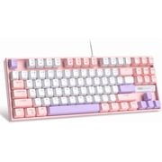 MageGee 75% Mechanical Gaming Keyboard, Blue Switch, LED Blue Backlit, 87 Keys Compact TKL Wired Keyboards