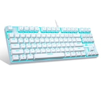 MageGee 75% Mechanical Gaming Keyboard, Blue Switch, LED Blue Backlit, 87 Keys Compact Tkl Wired Keyboards
