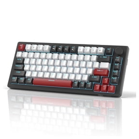 MageGee 75% Mechanical Gaming Keyboard, Compact Blue Backlit Wired Gaming Keyboards EVA Foam, Knob Control