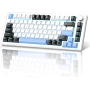 MageGee 75% Mechanical Gaming Keyboard, Black Switches, EVA Foam, Knob Control, STAR75 Portable NKRO