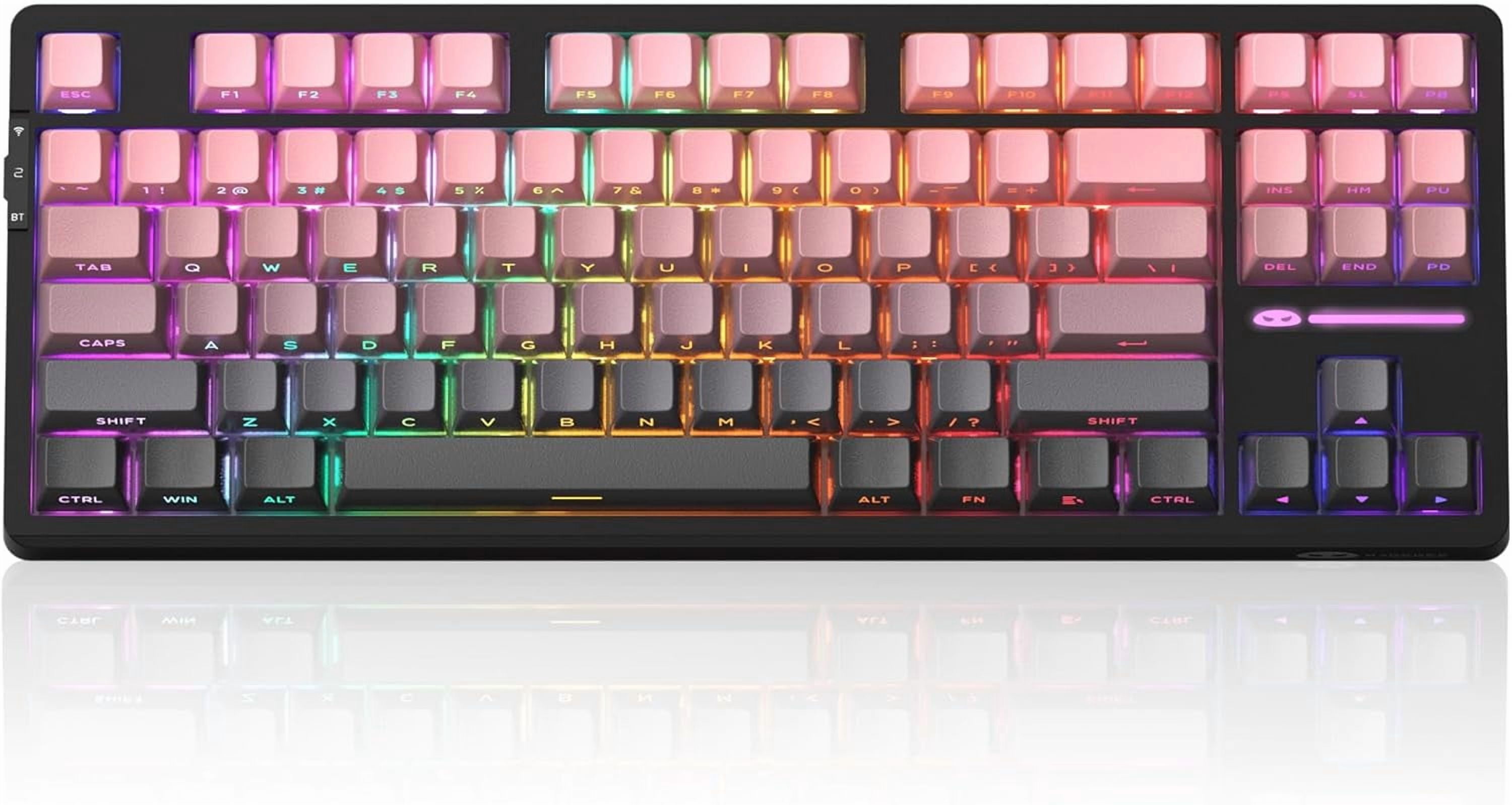 MageGee LIGHT87 Wireless Creamy Keyboard, Gasket Structure, RGB Backlit, 2.4G/USB-C/BT5.0 Hot Swappable 8000mAh Battery
