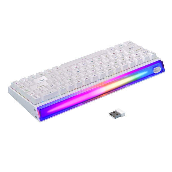 MageGee AIR68 Mechanical Gaming Keyboard - Hall Effect Magnetic Switch, 8000Hz Ultra-Low Latency, Tri-Mode Connectivity, Hot-Swappable 60% Compact RGB Backlit