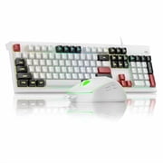 MageGee Creamy Keyboard,K2 Keyboard Wired RGB Backlit 104 Keys Waterproof Ergonomic Keyboards,PC for PC/loptop/MAC