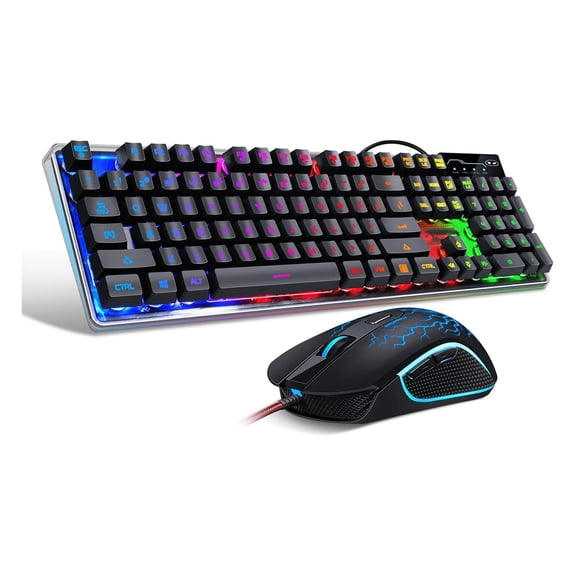 MageGee Gaming Keyboard and Mouse Combo, K1 RGB LED Backlit Keyboard with 104 Key for PC/Laptop