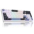 thumbnail image 1 of MageGee LIGHT100 Wireless Creamy Keyboard, Gasket Structure Hot Swappable, 2.4G/USB-C/BT5.0 RGB Backlit 8000mAh Battery, 1 of 6
