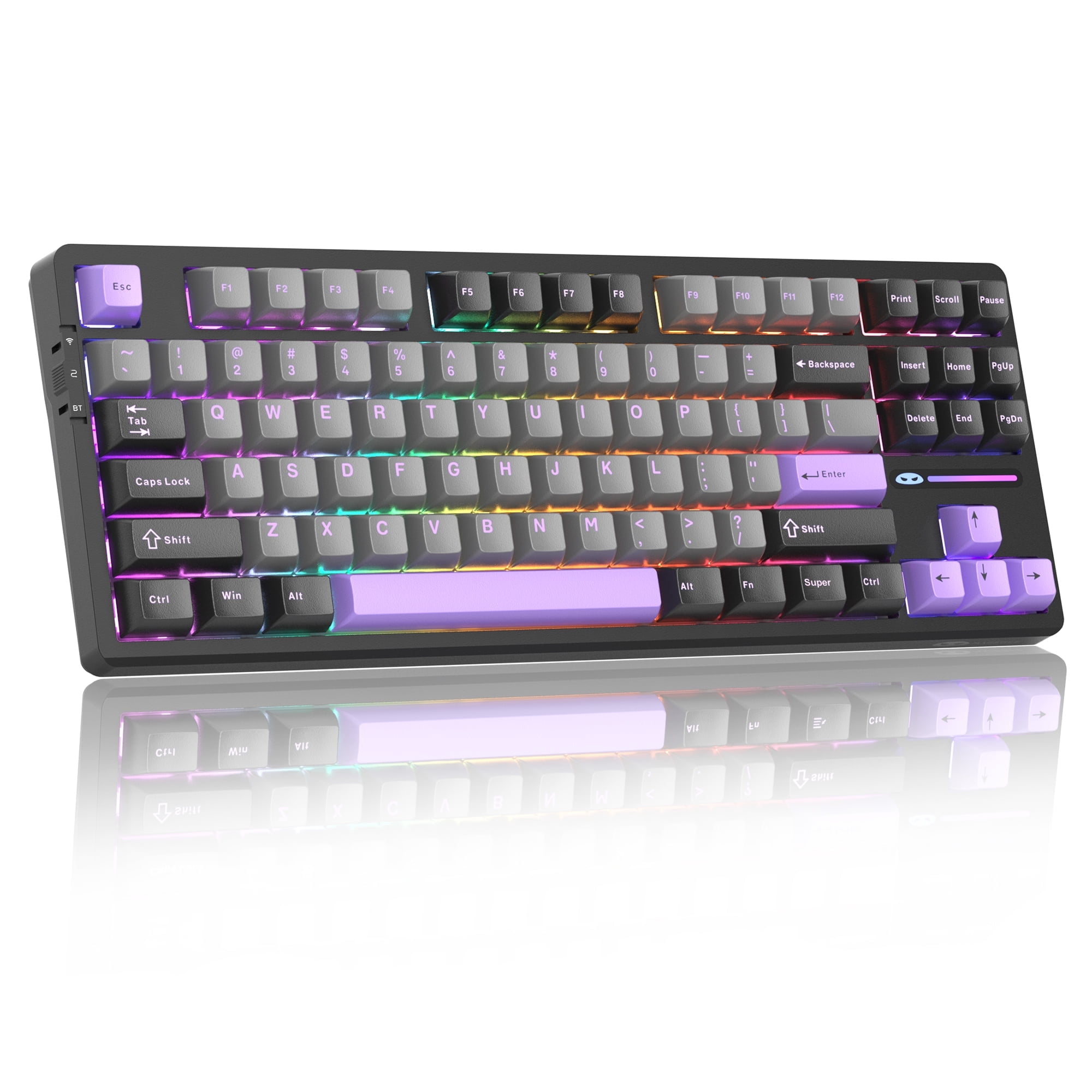 MageGee LIGHT87 Wireless Creamy Keyboard, Gasket Structure, RGB Backlit, 2.4G/USB-C/BT5.0 Hot Swappable 8000mAh
