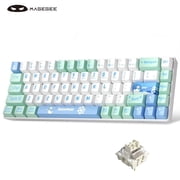 MageGee MK-Box 60% Gaming Keyboard German QWERTZ Layout, Hot-Swappable Compact Wired Mechanical RGB Keyboard with EVA Damping Foam