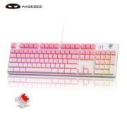 MageGee Mechanical Gaming Keyboard, 104-Key RGB Backlit, N-Key Rollover, Multimedia Shortcuts, 45 10gf Operating Force, Wired Keyboard for PC/Laptop/Win/Mac