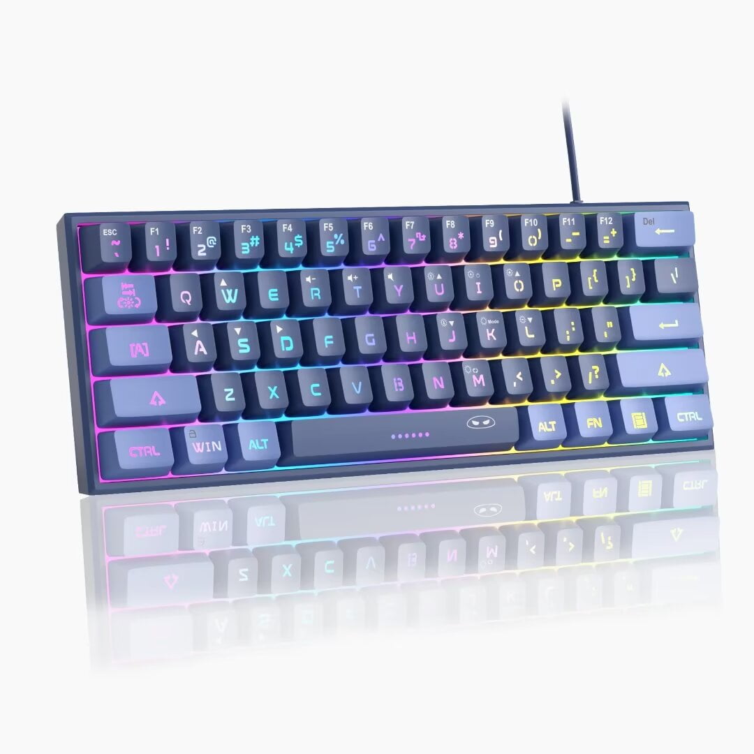 MageGee Mini 60% Wired Gaming Keyboard with RGB Lighting PC MageGee Mini 60% Wired Gaming Keyboard with RGB Lighting PC