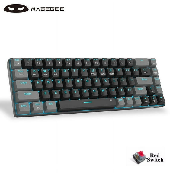 MageGee Mini Detachable Wired Gaming Keyboard with RGB Lighting, Gray/Black