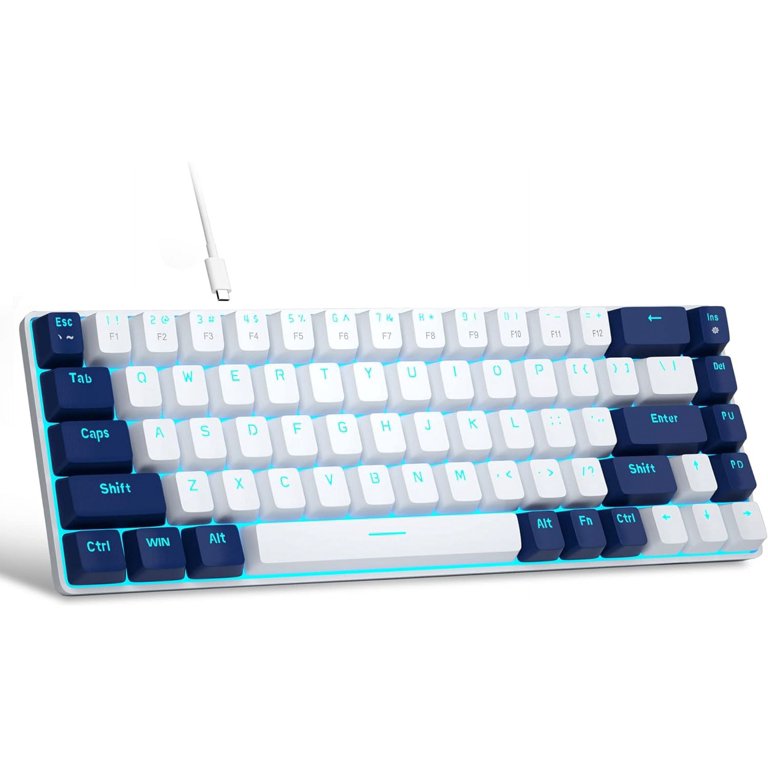 MageGee MK-Box 60% Mech Gaming Keyboard, LED Backlit, 68 Keys, Red