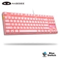 thumbnail image 1 of MageGee Pink Keyboard MK-Star TKL LED Backlit Mechanical Gaming Keyboard,MageGee Compact 87 Key Mechanical Computer Keyboard USB Wired Blue Switches for Windows Laptop Gaming PC Xbox PS4, 1 of 6