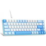 MageGee Portable 60% Mechanical Gaming Keyboard, Mk-Box LED Backlit Compact 68 Keys Mini Wired Office Keyboard with Red Switch for Windows Laptop PC Mac - Black