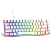 MageGee Portable 60% Mechanical Gaming Keyboard, MK-Box LED Backlit Compact 68 Keys Mini Wired Office Keyboard with Red Switch for Windows Laptop PC Mac - Black/Grey