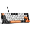 thumbnail image 1 of MageGee Portable 60% Mechanical Gaming Keyboard, MK-Box LED Backlit Compact 68 Keys Mini Wired Office Keyboard with Red Switch for Windows Laptop PC Mac - Black/Grey, 1 of 8