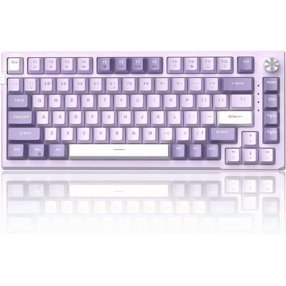 MageGee Portable 60% Mechanical Gaming Keyboard, MK-Box LED Backlit Compact 68 Keys Mini Wired Office Keyboard with Red Switch for Windows Laptop PC Mac - Purple