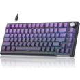 thumbnail image 1 of MageGee SKY81 75% Mechanical Gaming Keyboard, Hot Swappable Wired Custom Creamy Keyboards with 5-Layer Sound Dampening, Knob Control, RGB Backlit, Nkro, 1 of 9