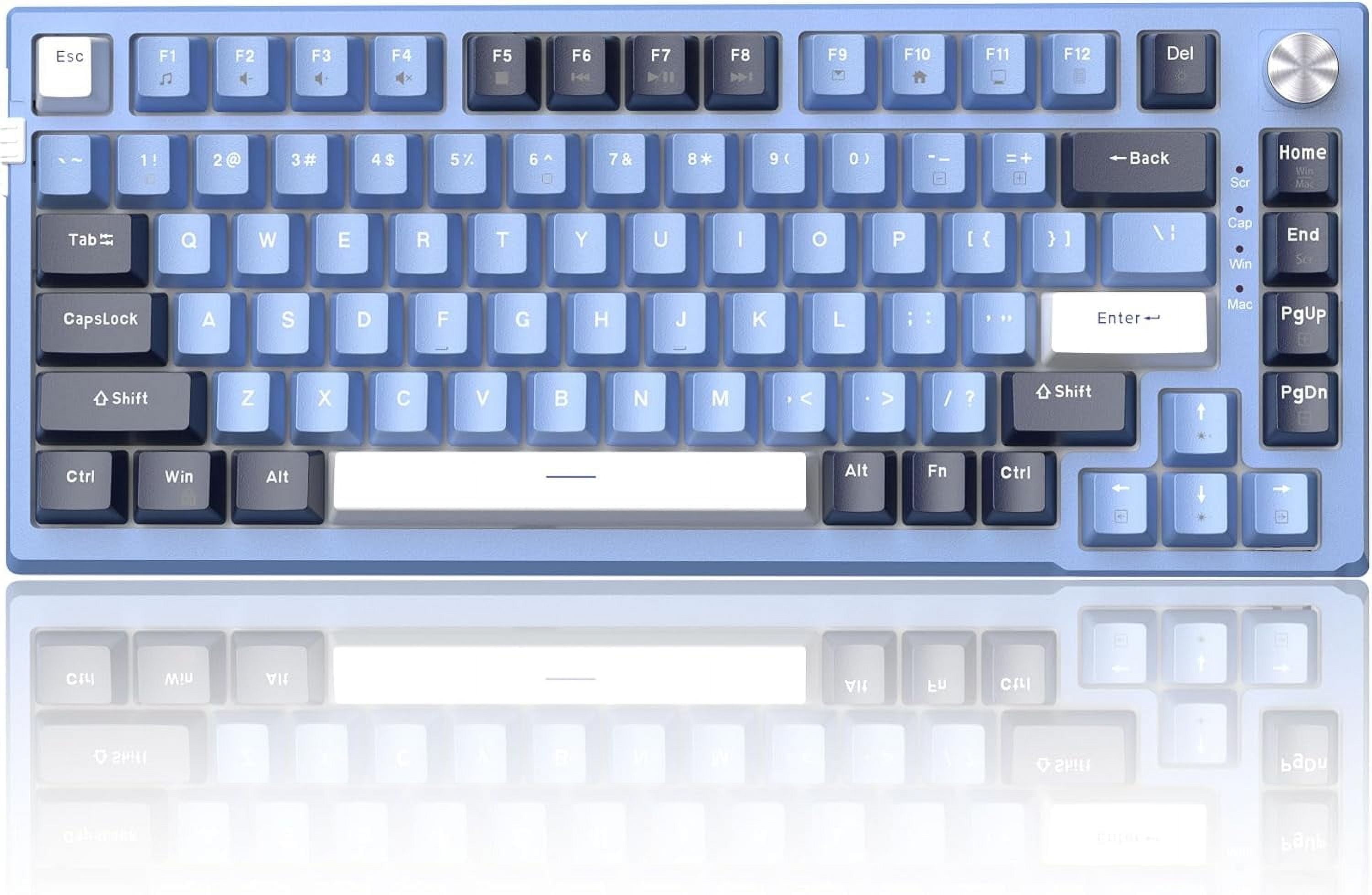 MageGee SKY81 75% Mechanical Gaming Keyboard, Hot Swappable Wired Custom Creamy Keyboards with 5-Layer Sound Dampening, Knob Control, RGB Backlit, Nkro