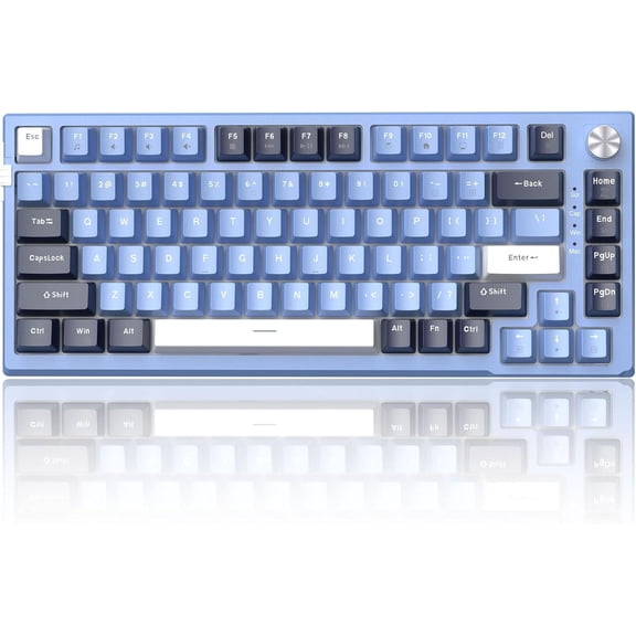 MageGee SKY81 75% Mechanical Gaming Keyboard, Hot Swappable Wired Custom Creamy Keyboards with 5-Layer Sound Dampening, Knob Control, RGB Backlit, Nkro
