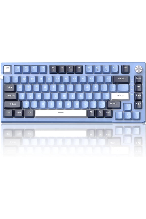 SKY81 75% Mechanical Gaming Keyboard, Hot Swappable Wired Custom Creamy Keyboards with 5-Layer Sound Dampening, Knob Control, RGB Backlit, Nkro