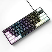 MageGee Wired Gaming Keyboard with RGB Backlight, Black/White