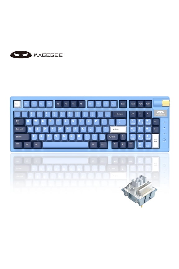 Wireless Mechanical Keyboard, Tri-Mode 2.4GHz/BT/USB-C Hot-Swappable 98 Keys Gasket Gaming Keyboard