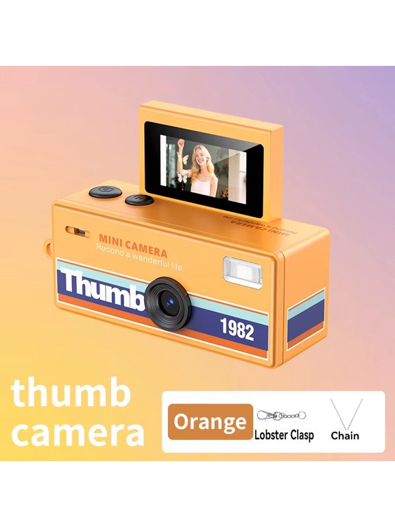 Keychain Camera, 0.96 Inch Flip Screen, 720P Retro CCD Mini Digital Camera, Ultra-Compact Camcorder, TF Card Not Included