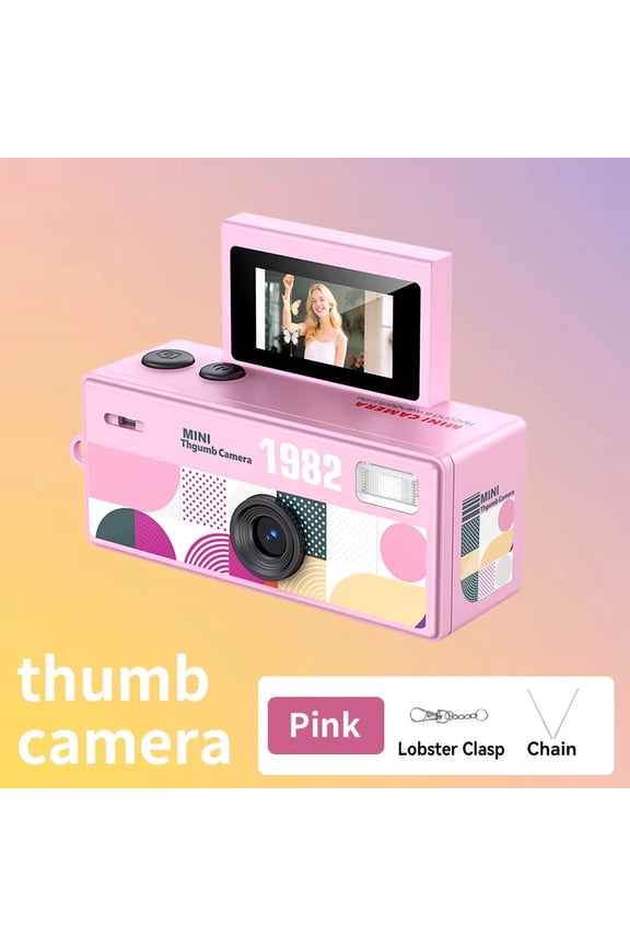 Keychain Camera, 0.96 Inch Flip Screen, 720P Retro CCD Mini Digital Camera, Ultra-Compact Camcorder, TF Card Not Included