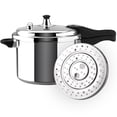 thumbnail image 1 of Magefesa Avant 6.2 Quart Aluminium Pressure Cooker with Canner Rack for Gas, Electric, Ceramic Stovetops, 1 of 7