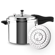 Magefesa Avant 8.5-Quart Aluminum Pressure Cooker with Canner Rack, Pressure Canner compatible with Gas. Electric and Glass Ceramic Stovetops
