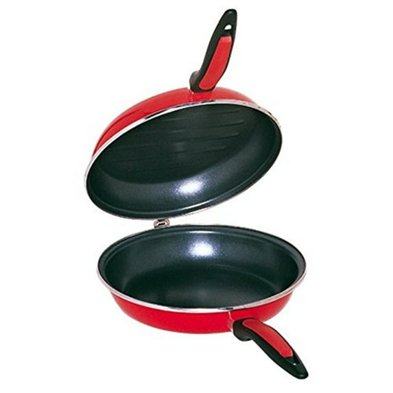 Magefesa Omelette 7.9 in. Porcelain on Steel Frypan in Red 2 pcs.