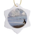 thumbnail image 1 of 3drose, Magellanic Penguin, Punte Norte, Chubut, Argentina - Sa01 Hga0012 - Howie Garber, 3 inch Snowflake Porcelain Ornament, 1 of 7
