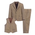 thumbnail image 1 of Magen Kids 3 Pc Boys Formal KHAKI Suit,Vest,Pant Set Size 1-18, 1 of 1