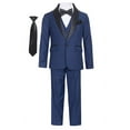 thumbnail image 1 of Magen Kids Boy Tuxedo 7pcs Set, Suit 1-18 in Navy 2 Buttons (as1, numeric, numeric_18), 1 of 1