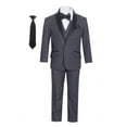 thumbnail image 1 of Magen Kids Boys Tuxedo7pcs Set Suit 1-18 in Charcoal 2 buttons (as1, numeric, numeric_4), 1 of 1