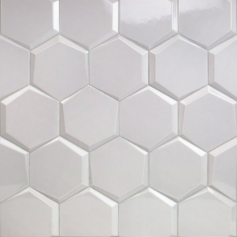 Magen Leveled-Hex Gray Polished Ceramic Hexagon Tile Magen Leveled-Hex Gray Polished Ceramic Hexagon Tile