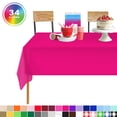 thumbnail image 1 of Magenta 12 Pack Standard Disposable Plastic Party Tablecloth 54 Inch. x 108 Inch. Rectangle Table Cover By Zimpleware, 1 of 6