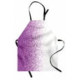 thumbnail image 1 of Magenta Apron Computer Art Style Tile Mosaic Squared Complex Pixel Party Mix Artistic Concept, Unisex Kitchen Bib Apron with Adjustable Neck for Cooking Baking Gardening, Purple White, by Ambesonne, 1 of 3