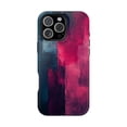 thumbnail image 1 of Magenta Blue Velvet Abstract Gradient Modern Artistic Pattern Phone Case with iPhone 11 to 17 Pro Max, 1 of 2