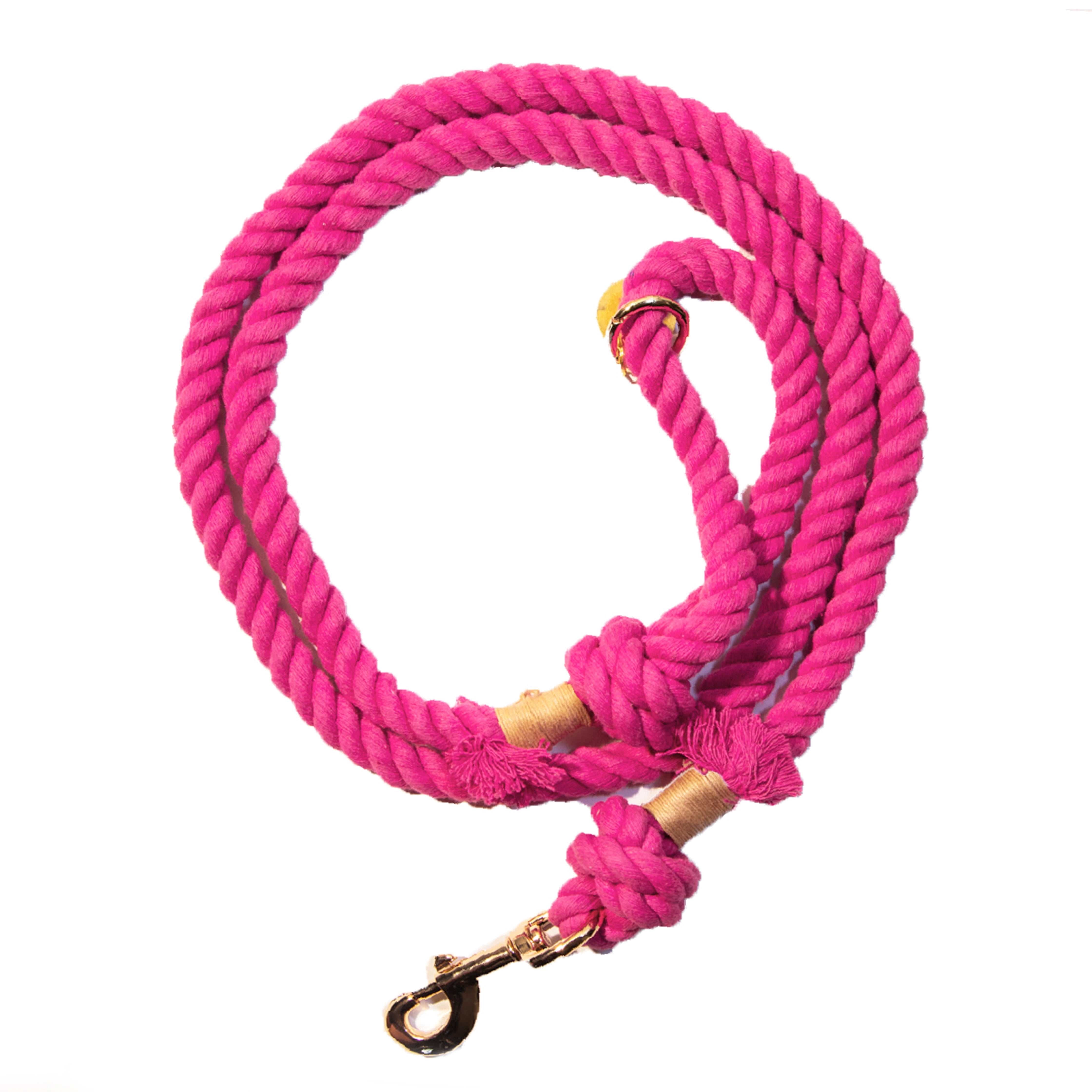 Dark Pink Boho Chic Style Dog Leash - Glow Pups