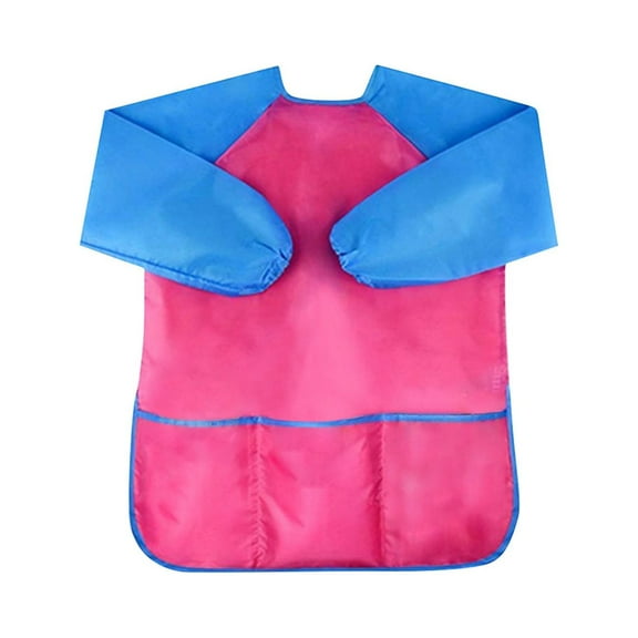 TZYUDK A Children Artist Painting Aprons Long Sleeve With 3 Pockets For Age 2-6 70